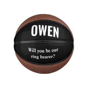 Unique Ring Bearer Wedding Proposal Basketball