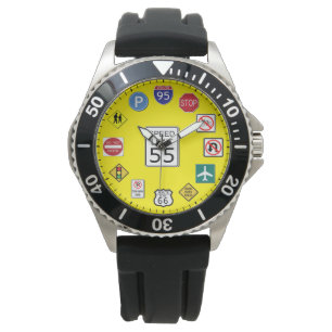 Unique Road Traffic Signs Themed Watch