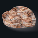 Unique Rose Gold Rose Rose Heart Paperweight<br><div class="desc">Unique Rose Gold Rose Rose Heart Paperweight</div>