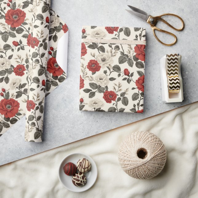 Unique Rose Modern Wrapping Paper (Crafts)