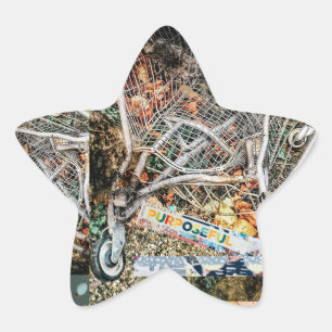 Unique Run Over Shopping Cart sticker