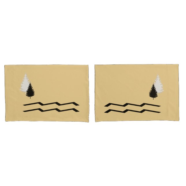 Unique Rustic Tree/River Pillowcase Set (Front-Set)