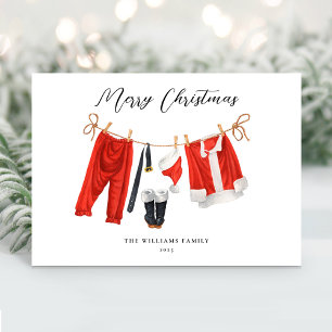Unique Santa Christmas Non-Photo Holiday Card