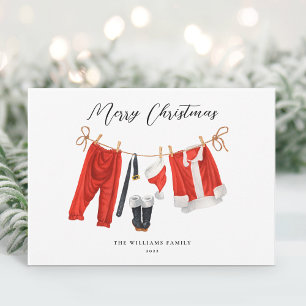 Unique Santa Christmas Non-Photo Holiday Card