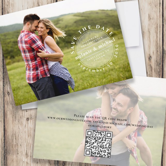 Unique Save the Date Photo QR Code Minimalist (Creator Uploaded)