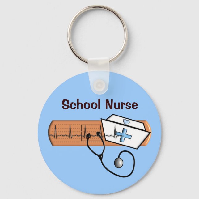 Unique School Nurse Gifts Key Ring (Front)