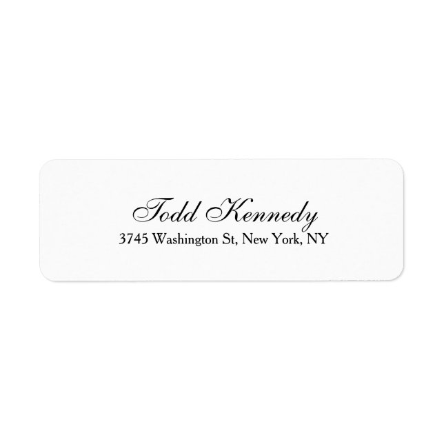 Unique Script Creative Plain Black White (Front)