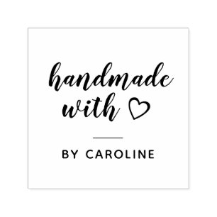unique script handmade self-inking stamp