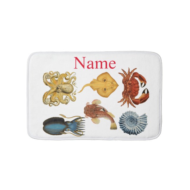 Unique Sea Beings Assortment Thunder_Cove Bath Mat (Front)
