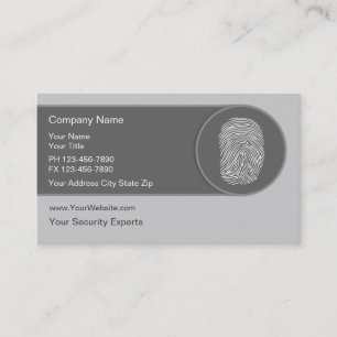 Unique Security Business Cards