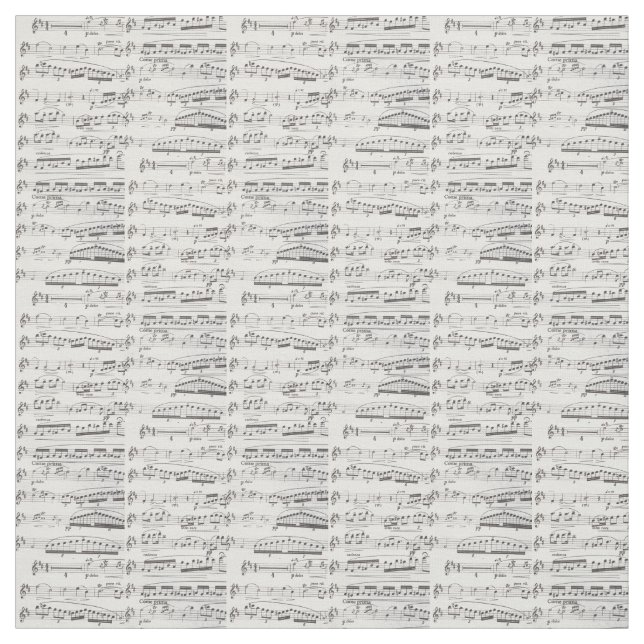 Unique Sheet Music, Musical Score Fabric (Swatch)
