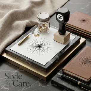 Unique Shining Star Crafted Wooden Rubber Stamp