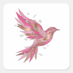 Unique Silver Abstract Craft Sticker