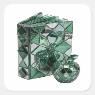 Unique Silver Abstract Sticker Motif