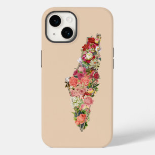 Unique simple Floral Palestine Map Case-Mate iPhon Case-Mate iPhone 14 Case
