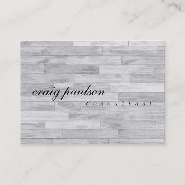 Unique Simple Trendy Parquet Design Consultant Business Card (Front)