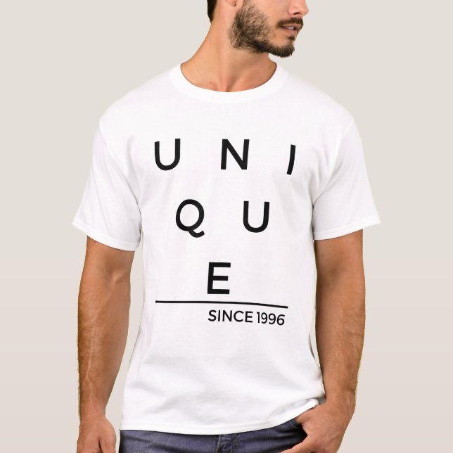 Unique Since 1996 Birth Year T-Shirt (Front)
