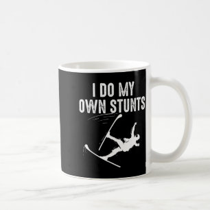 Unique skiing art for men women kids skier coffee mug
