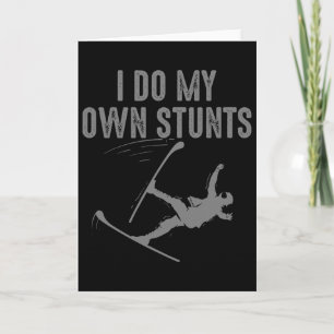 Unique Skiing Art For Men Women Kids Skier Mountai Card