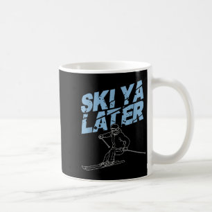 Unique Skiing Art For Men Women Kids Skier Mountai Coffee Mug