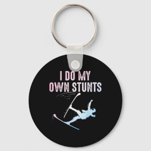 Unique Skiing Art For Men Women Kids Skier Mountai Key Ring