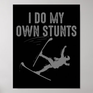 Unique Skiing Art For Men Women Kids Skier Mountai Poster
