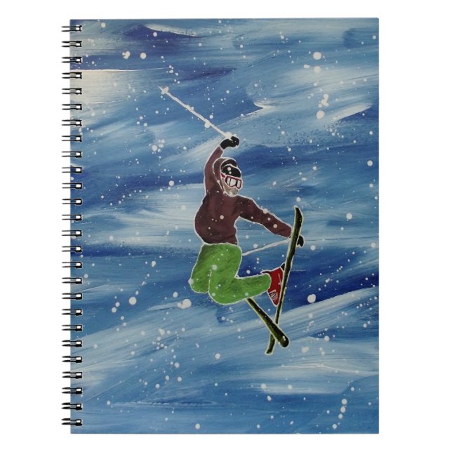 Unique skiing art notebook (Front)