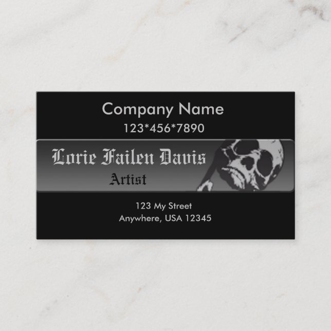 Unique Skull Business card, Card (Front)
