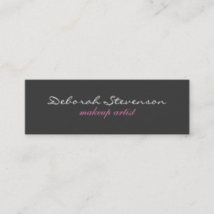 Unique Slim Grey Purple Double-sided Business Card