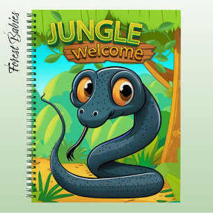 Unique Snake Whimsical Woodland Nature Scene 🐍 Notebook