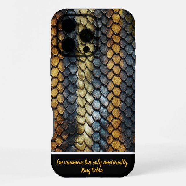 Unique snakeskin with intricate patterns iPhone case (Back)