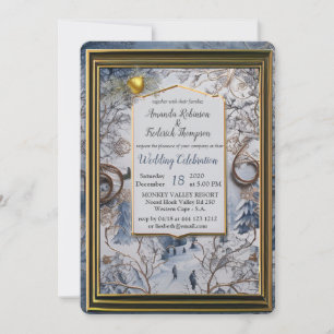 Unique Snowflake Festive Winter Design Invitation