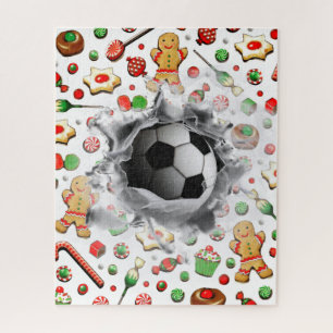 Unique Soccer Holiday Gift Jigsaw Puzzle