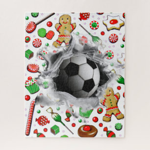 Unique Soccer Holiday Gift Jigsaw Puzzle