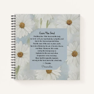 Unique Socrates Soul Health Quote Daisy Journal