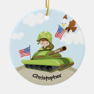 Unique Soldier Boy Christmas Ornament