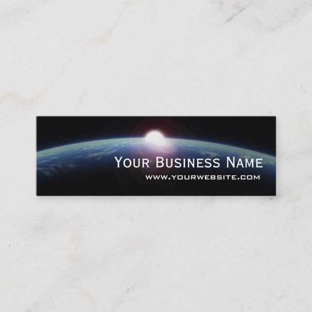 Unique Space Sunrise Mini Business Card (Front)