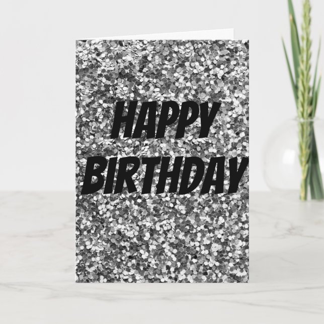 Unique sparkle birthday card (Front)