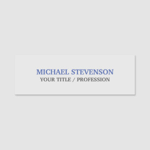 Unique Special Classical Blue Grey Name Tag
