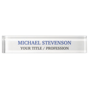 Unique Special Classical Blue White Nameplate