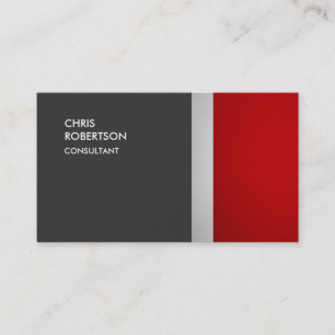 Unique Special Colourful Red Grey Trendy Business Card