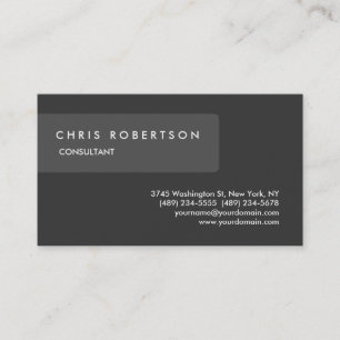 Unique Special Grey Attractive Business Card