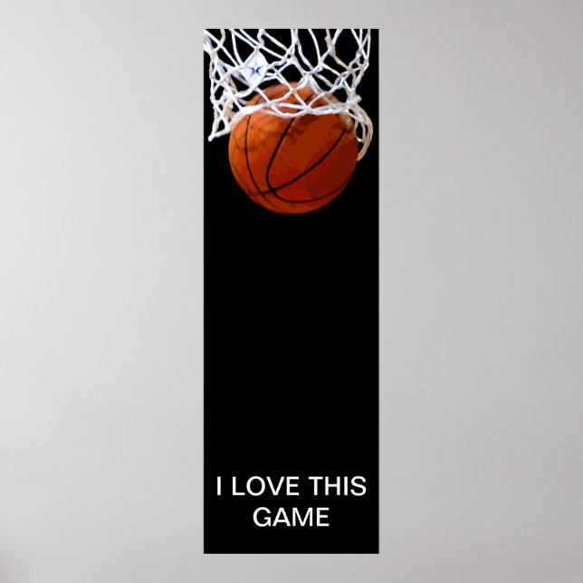 Unique Special I Love This Game Basketball Poster (Front)