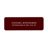 Unique Special Red Brown Return Address Label