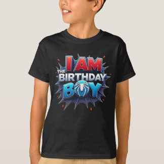 Unique Spider Web Birthday Party Shirt for Boys
