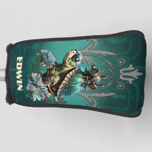 Unique steampunk turtle. golf head cover