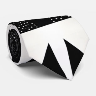 Unique Stipple Dotted Black and White Modern  Tie