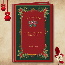 Unique Storybook Once Upon a Cosy Christmas Photo Card