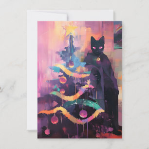 Unique Strange Christmas Cards with Cats