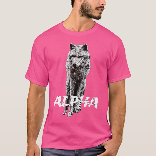 Unique Strong Alpha Wolf Canis Lupis T-Shirt (Front)